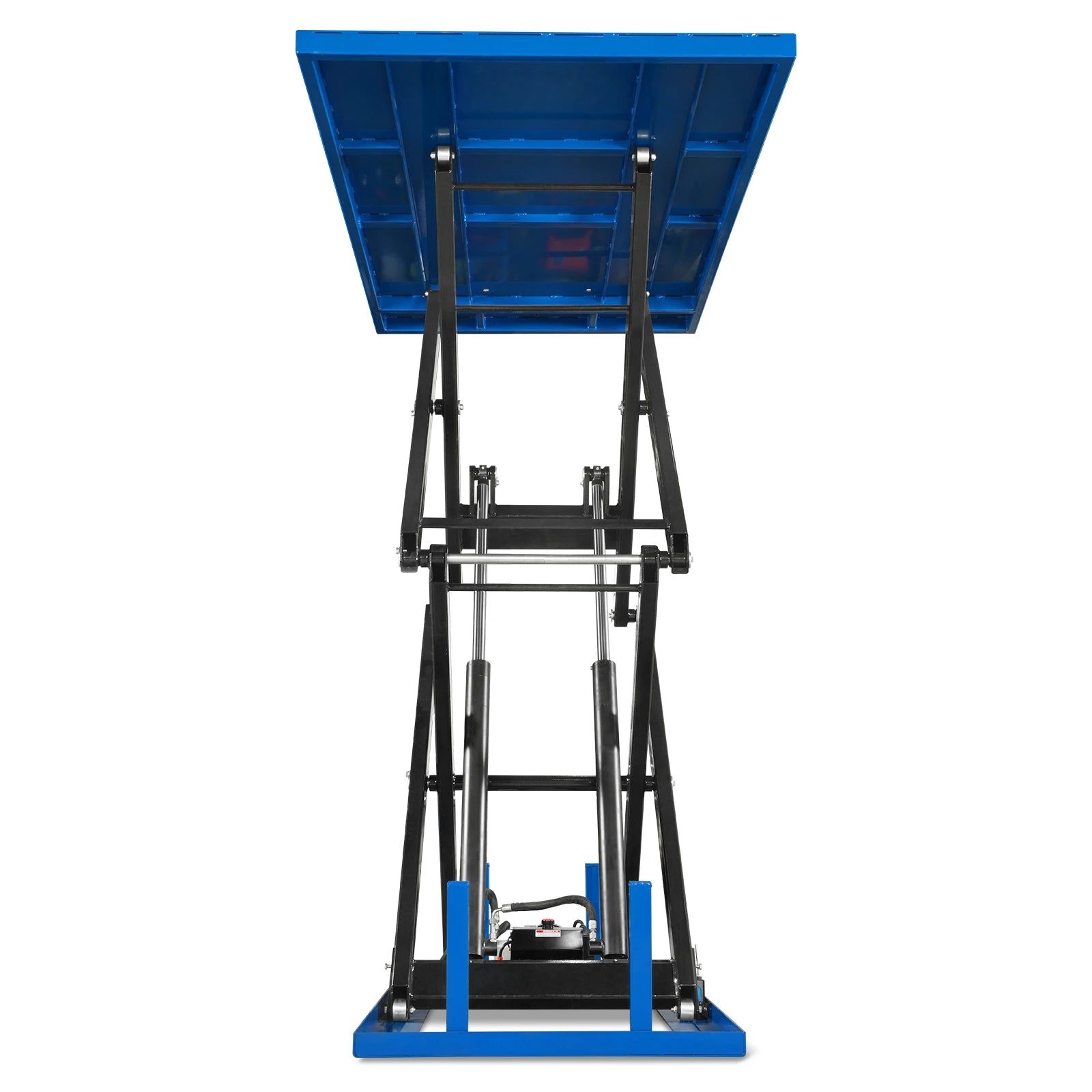 Wireless Remote Control Double Scissor Electric Hydraulic Lift Table, 2200lb Capacity, 86.6" x 51.2" Large Platform, 102.4" Lift Height, ELTD22L