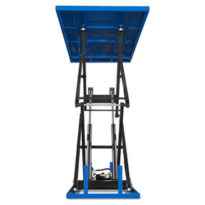 Wireless Remote Control Double Scissor Electric Hydraulic Lift Table, 2200lb Capacity, 86.6" x 51.2" Large Platform, 102.4" Lift Height, ELTD22L