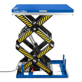 Wireless Remote Control Double Scissor Electric Hydraulic Lift Table, 4400lb Capacity, 51.2" x 33.5" Platform, 72.6" Lift Height, ELTD44