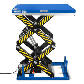Wireless Remote Control Double Scissor Electric Hydraulic Lift Table, 4400lb Capacity, 51.2" x 33.5" Platform, 72.6" Lift Height, ELTD44