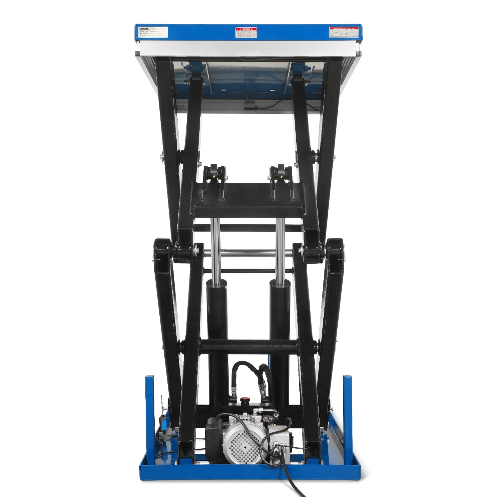 Wireless Remote Control Double Scissor Electric Hydraulic Lift Table, 4400lb Capacity, 51.2" x 33.5" Platform, 72.6" Lift Height, ELTD44