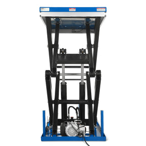 Wireless Remote Control Double Scissor Electric Hydraulic Lift Table, 4400lb Capacity, 51.2" x 33.5" Platform, 72.6" Lift Height, ELTD44