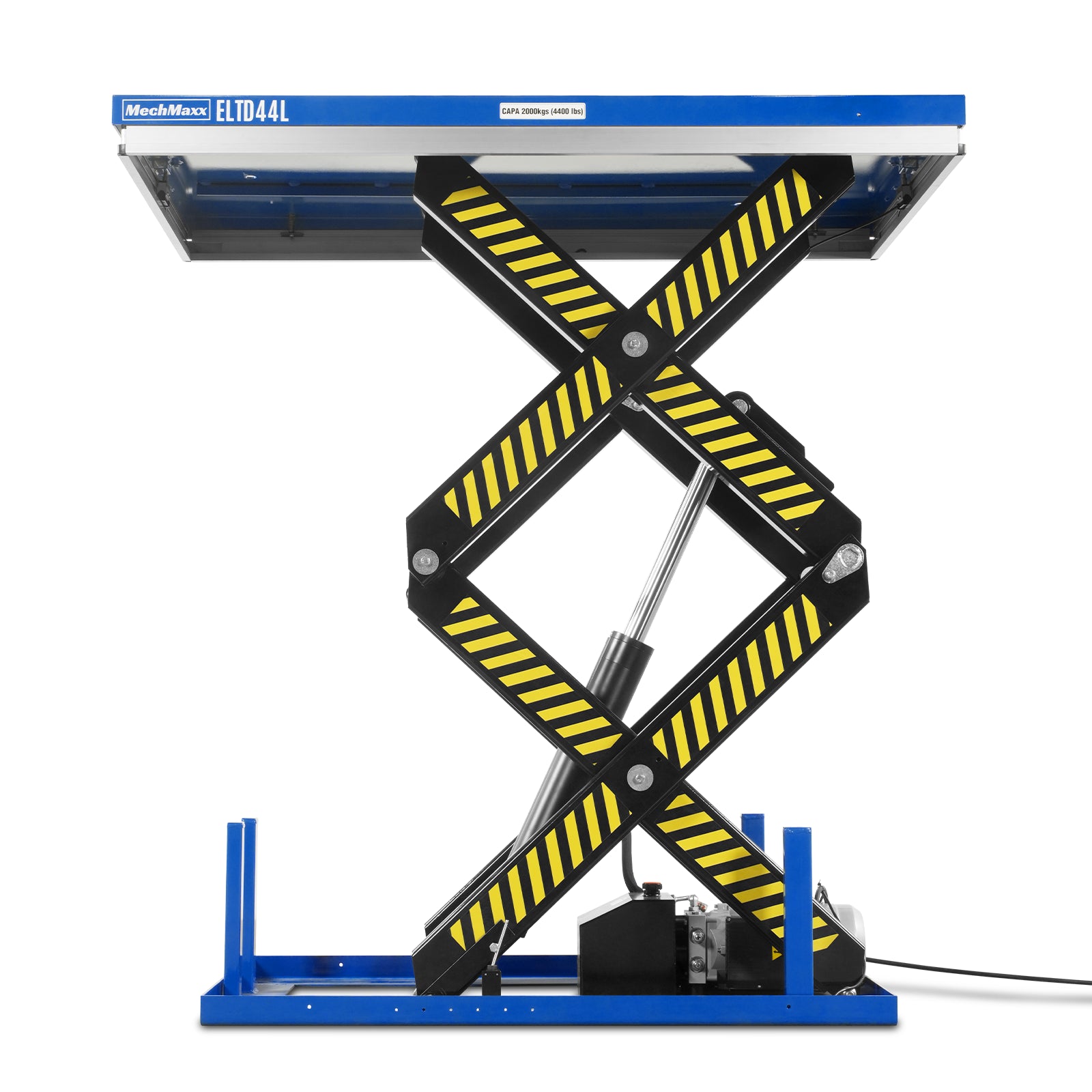 Wireless Remote Control Double Scissor Electric Hydraulic Lift Table, 4400lb Capacity, 63" x 39.4" Large Platform, 72.6" Lift Height, ELTD44L