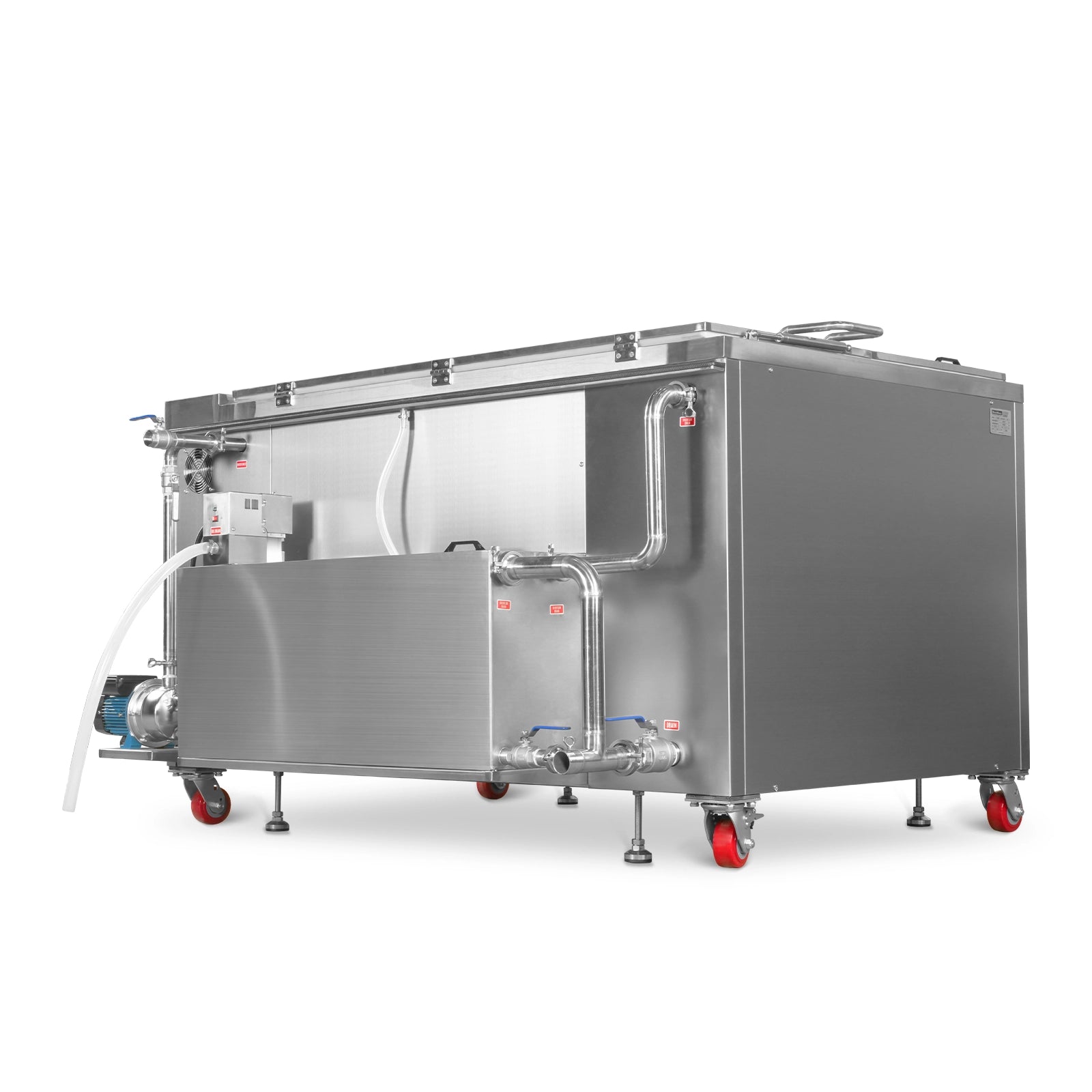 207 Gal / 785L Heavy Duty Industrial Ultrasonic Parts Washer, 28kHz 96 Transducers, Oil Skimmer, SS304 Tank, 22kW Heater, 208–240V 3 Phase Power