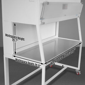 53.5″ Wide CB-H2 Horizontal Laminar Flow Clean Bench with HEPA Filtration & UV Sterilization | ISO Class 5