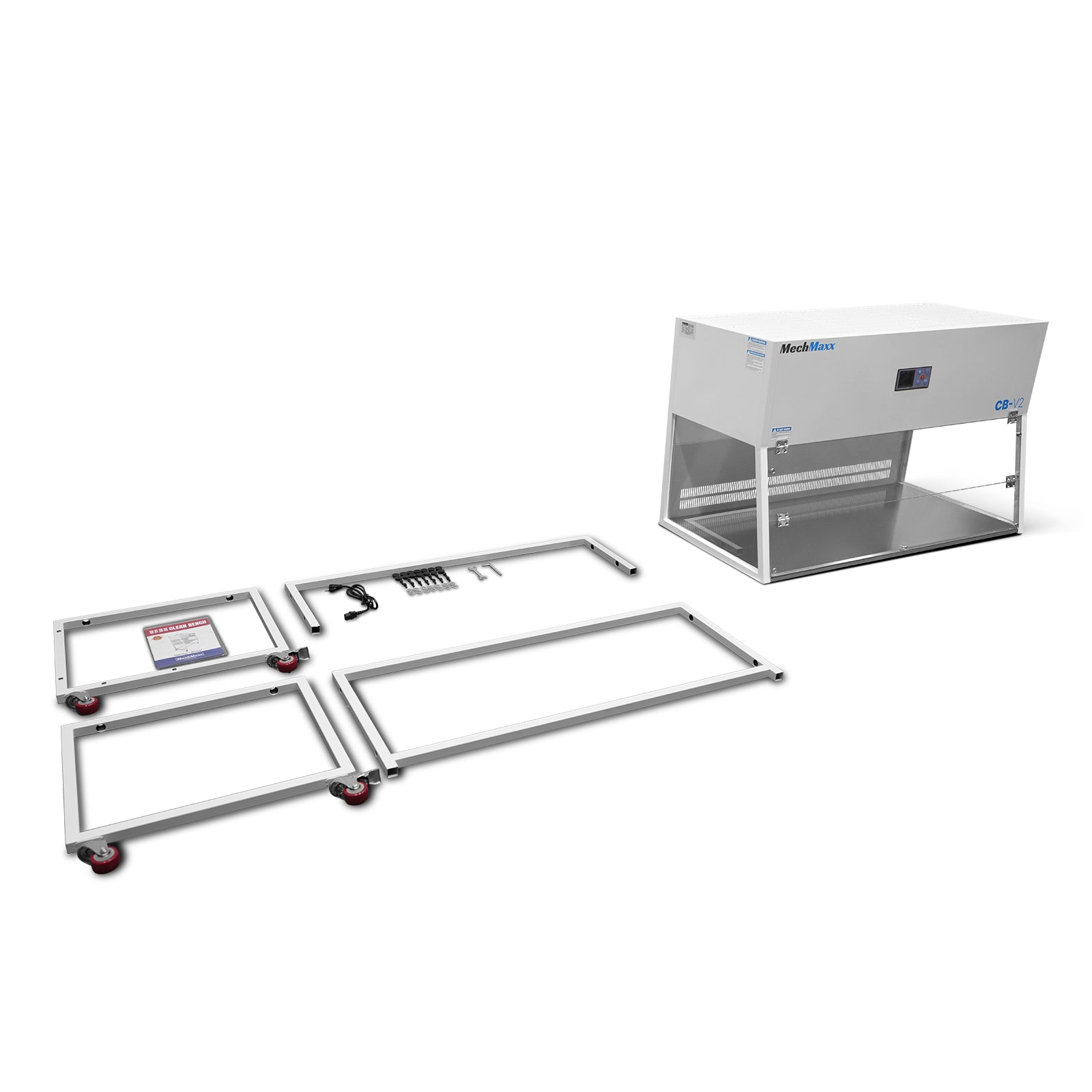 53.5″ Wide CB-V2 Vertical Laminar Flow Clean Bench with HEPA Filtration & UV Sterilization | ISO Class 5