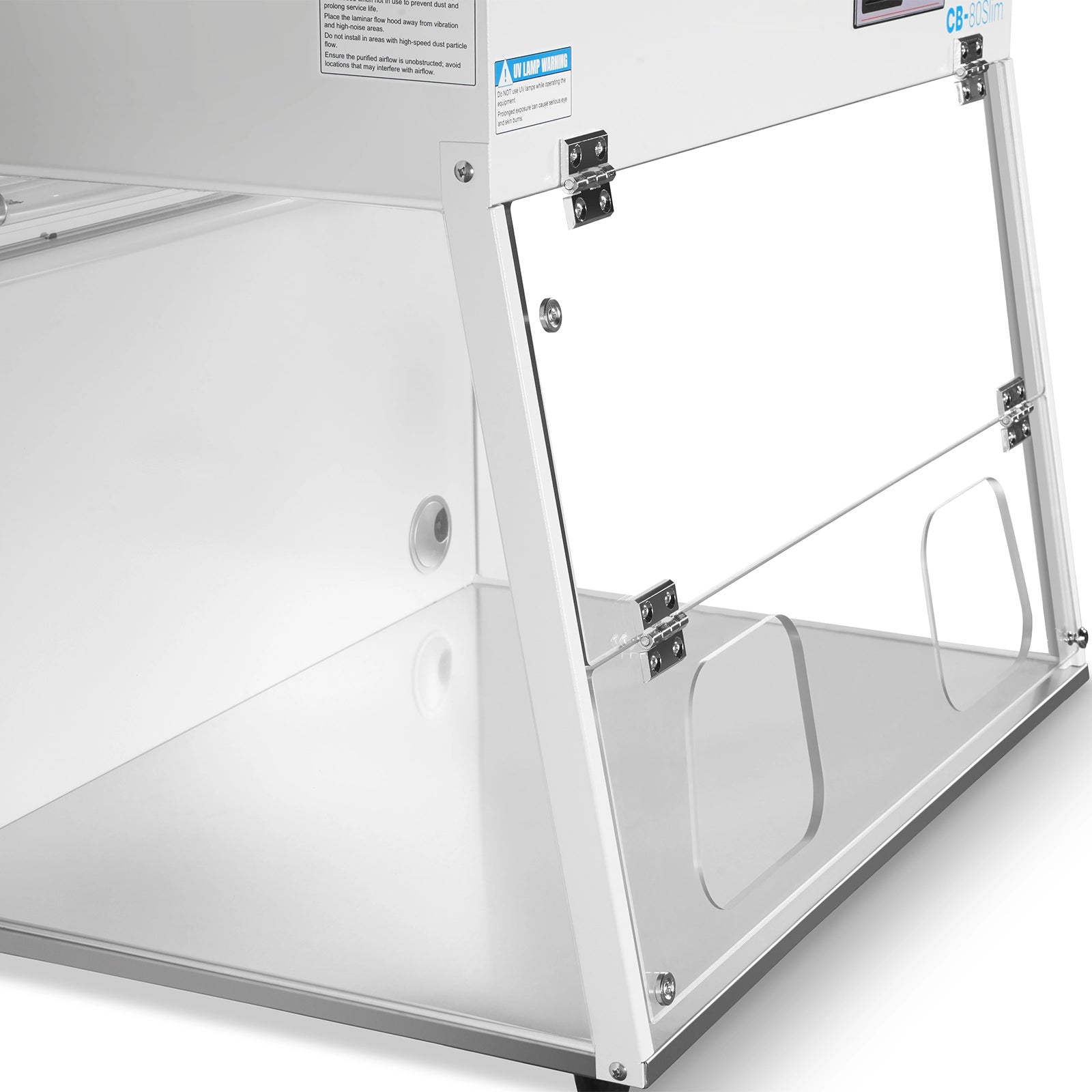 31.9" Wide CB-80Slim Desktop Vertical Laminar Flow Clean Bench with HEPA Filtration & UV Sterilization | ISO Class 5