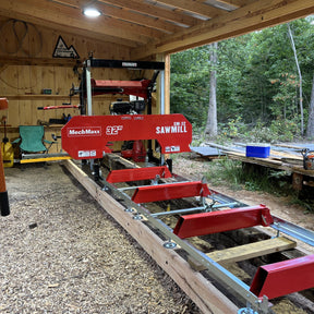 32" Portable Sawmill, KOHLER CH440 429cc E-Start Gasoline Engine, 29" Board Width, 13' Track Length , SM32