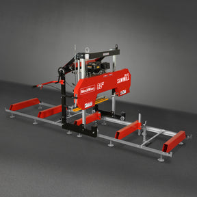 32" Portable Sawmill, 420cc 15HP E-Start Gasoline Engine, 29" Board Width, 13' Track Length , SM32