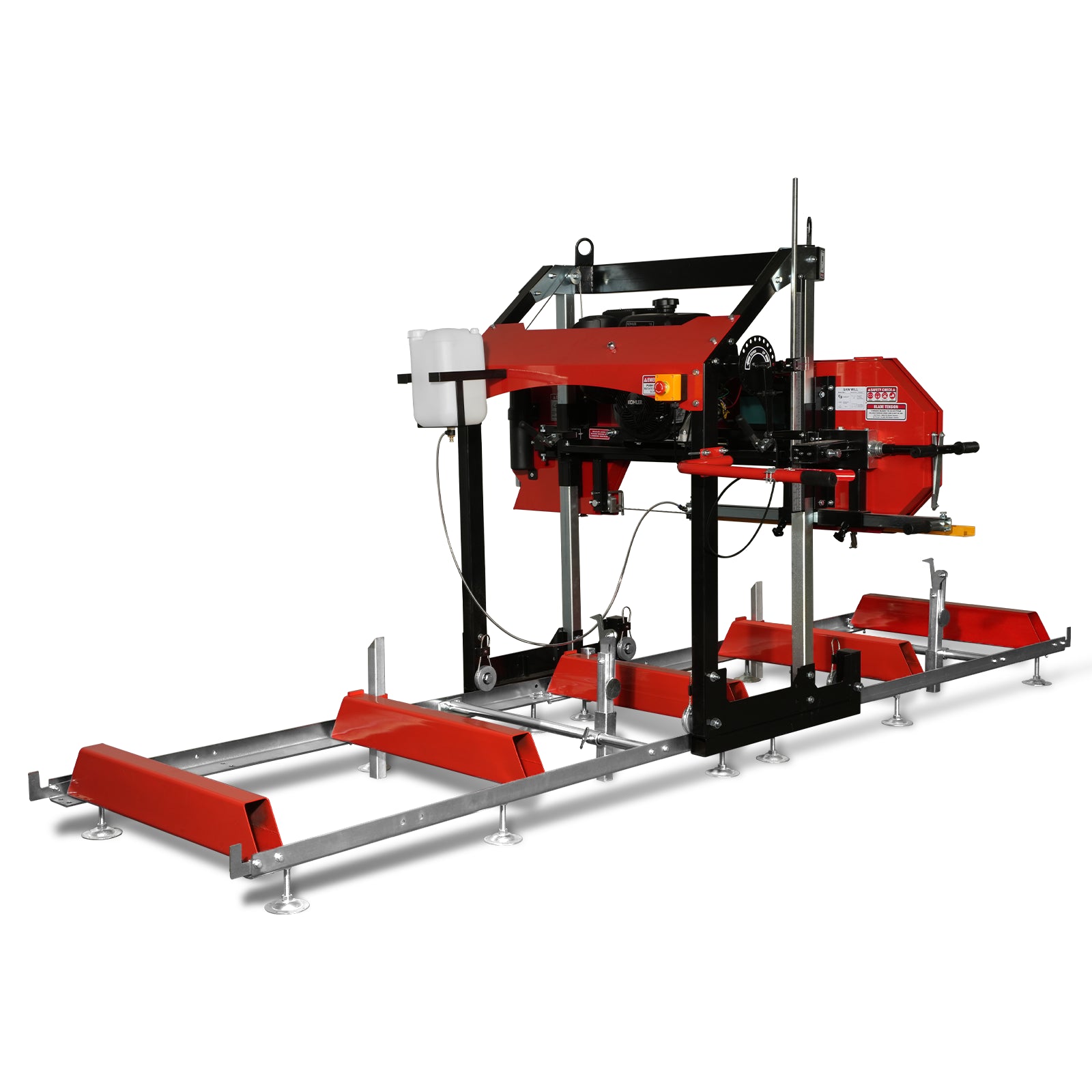 32" Portable Sawmill, KOHLER CH440 429cc E-Start Gasoline Engine, 29" Board Width, 13' Track Length , SM32