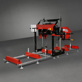 32" Portable Sawmill, KOHLER CH440 429cc E-Start Gasoline Engine, 29" Board Width, 13' Track Length , SM32