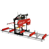 32" Portable Sawmill, KOHLER CH440 429cc E-Start Gasoline Engine, 29" Board Width, 13' Track Length , SM32