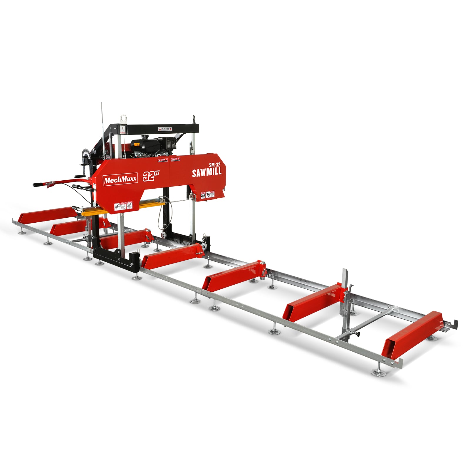 32" Portable Sawmill (5 x Blades Included),  KOHLER CH440 429cc E-Start Gasoline Engine, 29" Board Width, 20' Track Length (6.6' Track Extension Included)