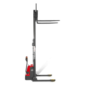 3300lbs Electric Straddle Stacker, 118" Lift, Adjustable Legs & Forks, F33-118SLA