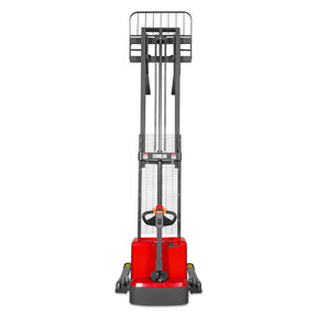3300lbs Electric Straddle Stacker, 118" Lift, Adjustable Legs & Forks, F33-118SLA