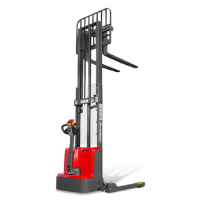 3300lbs Electric Straddle Stacker, 98" Lift, Adjustable Legs & Forks, F33-98SLA