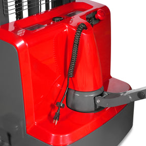 3300lbs Electric Straddle Stacker, 118" Lift, Adjustable Legs & Forks, F33-118SLA