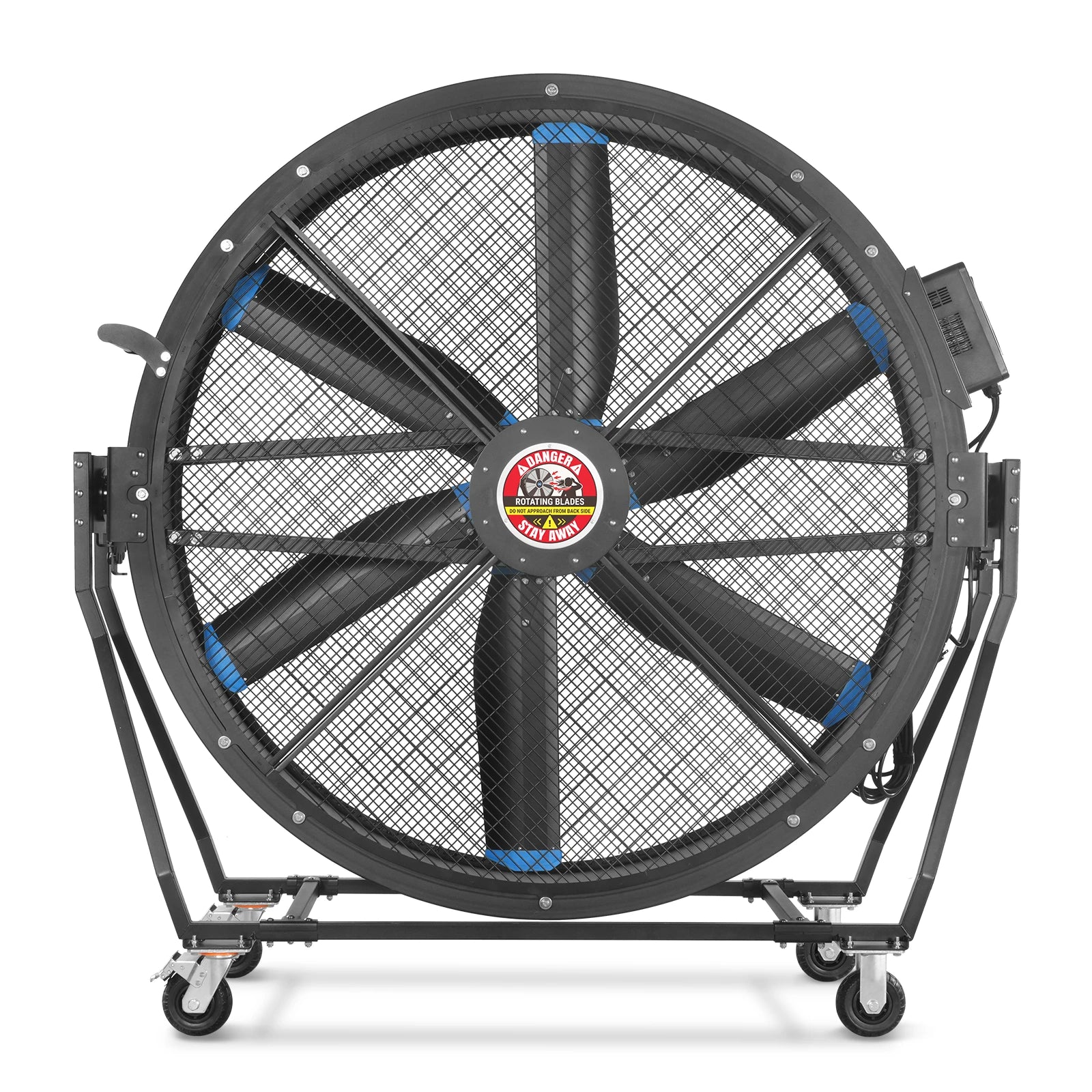 59" Portable Industrial Fan with Variable High-Efficiency PMSM Motor,Tiltable Mobile High Volume Floor Fan for Warehouse,Workshop & Gym