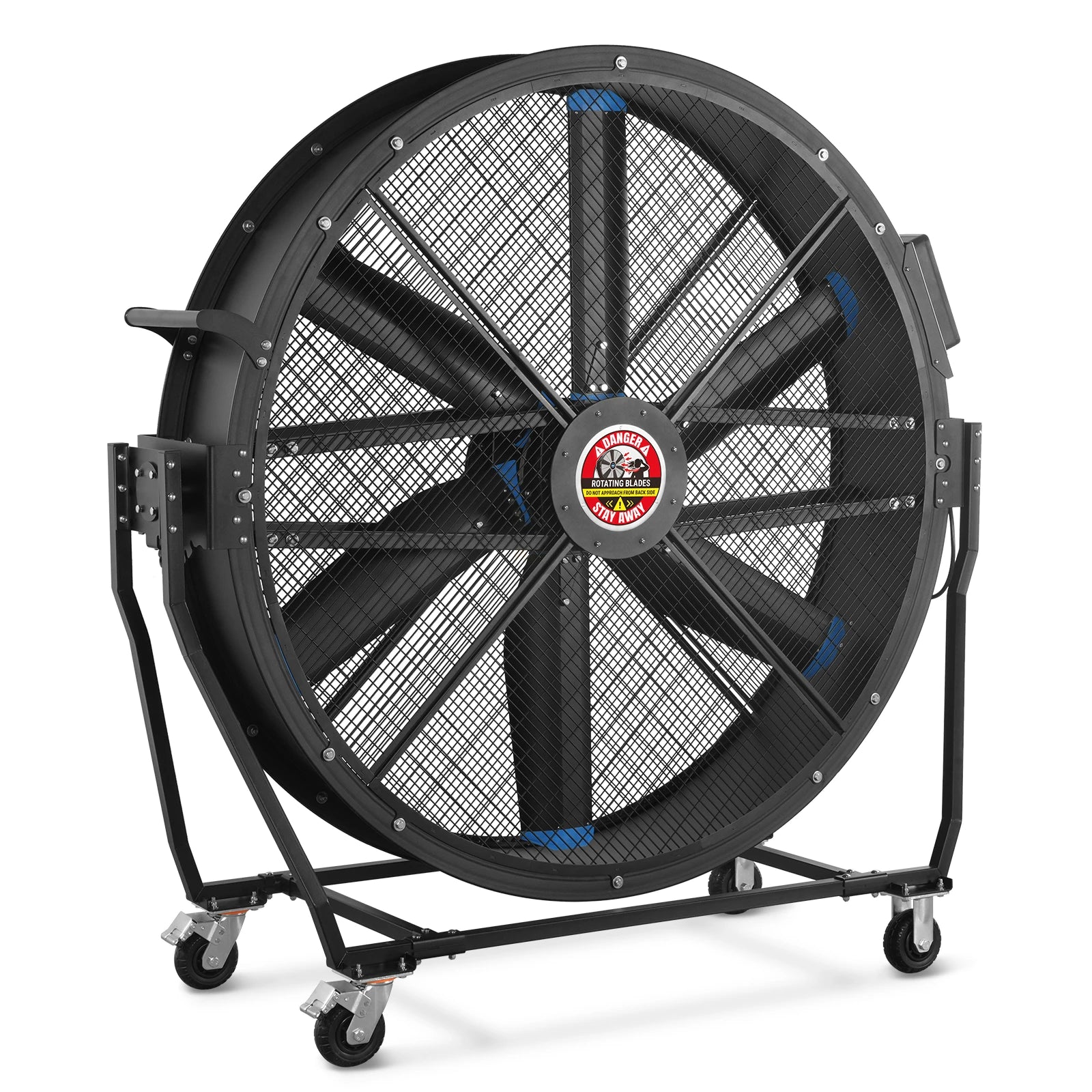 59" Portable Industrial Fan with Variable High-Efficiency PMSM Motor,Tiltable Mobile High Volume Floor Fan for Warehouse,Workshop & Gym