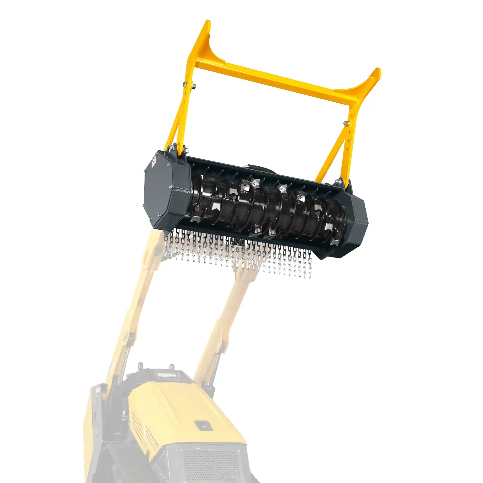 37"Mini Skid Steer Drum Forestry Mulcher Attachment, Hydraulic Flow Range 11 To 16 GPM,MCH37