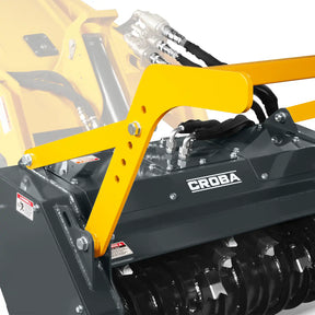 37"Mini Skid Steer Drum Forestry Mulcher Attachment, Hydraulic Flow Range 11 To 16 GPM,MCH37