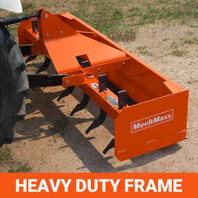 84" Box Blade Scraper with 7 Shanks 3 Point Hitch Tractor Attachment,  BB84