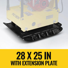 Honda GX270 Reversible Plate Compactor with Wheel Kit and Extension Plates, 6750 lb Centrifugal Force, PC180H