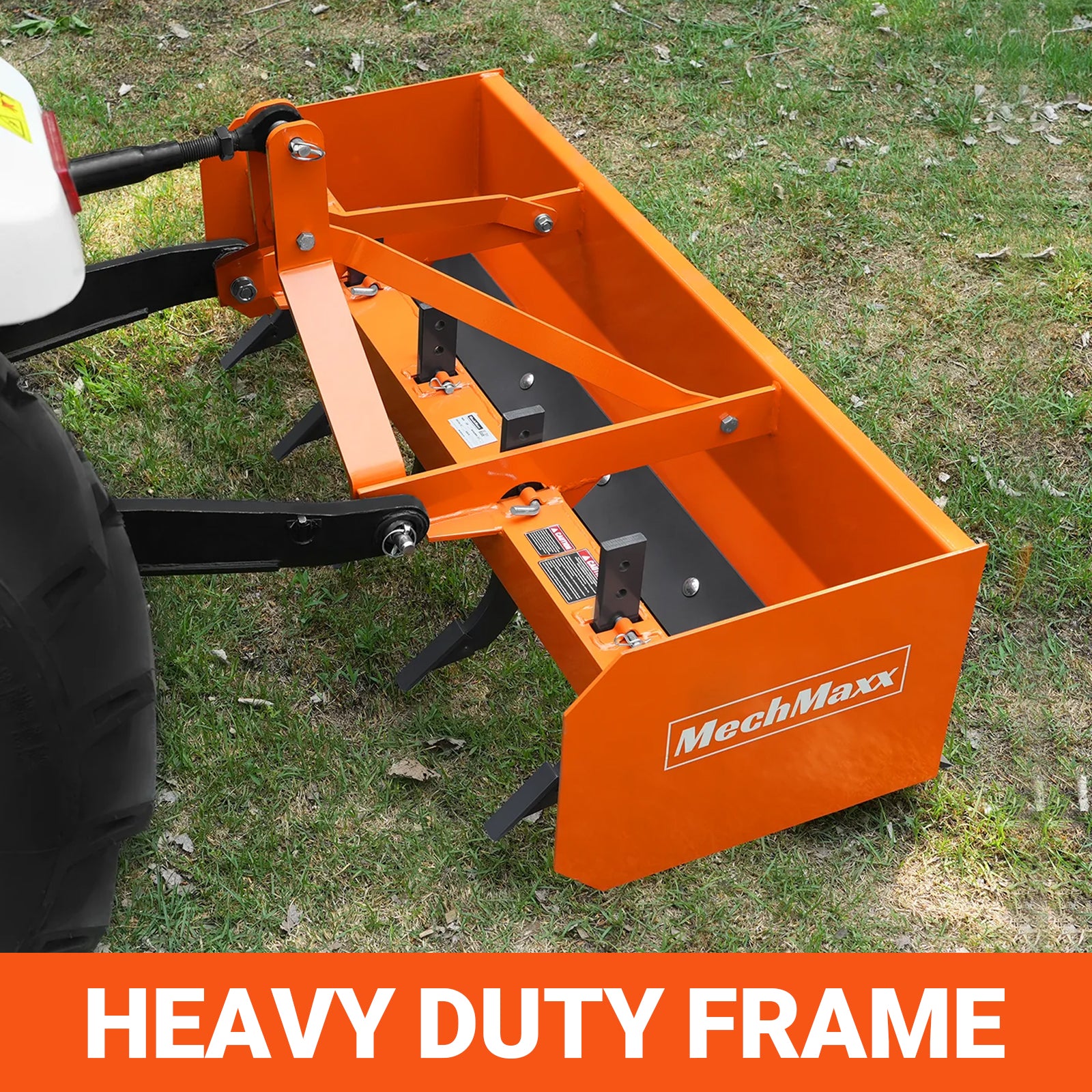 60" Box Blade Scraper with 5 Shanks 3 Point Hitch Tractor Attachment,  BB60