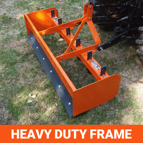 72" Box Blade Scraper with 6 Shanks 3 Point Hitch Tractor Attachment,  BB72