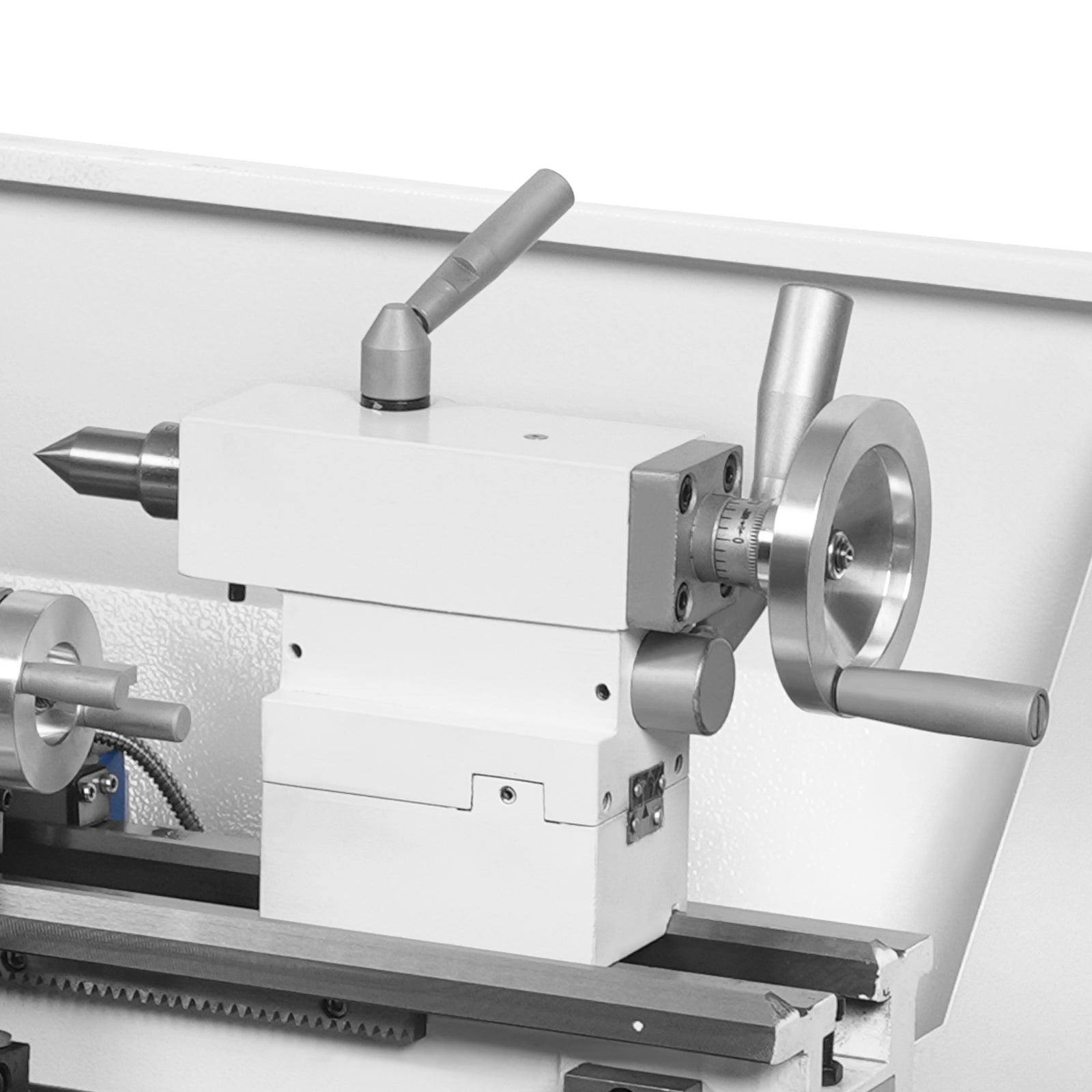 1.5'' Spindle Bore Metal Lathe Machine 8'' x 16'' High Precision Brushless Motor Mini 1.5HP Benchtop 0-2500 RPM Variable Speed Metal Working Machine 1.5‘’ Spindle Bore Small Lathe with Stand 0831V
