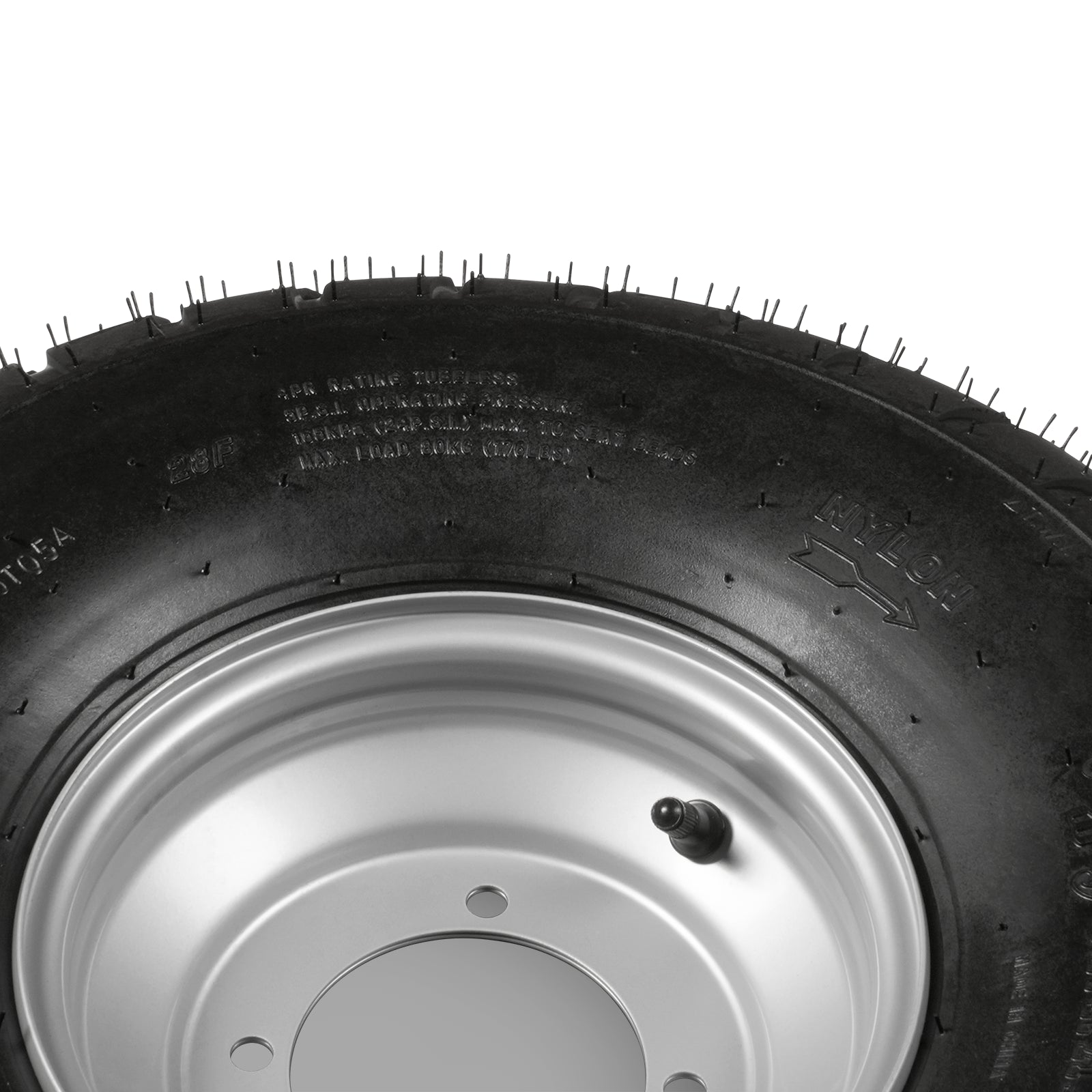 Right Rear Tire for Wood Chipper P4205, P4206, B150  ( SKU: 110601; 110602; 110800; 110801; 110802; 110803; 110804; 110805）