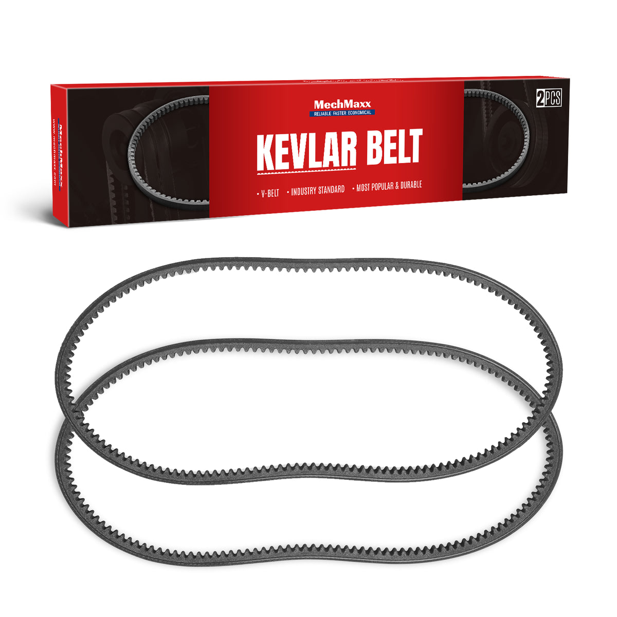 ( 1 Pack / 2 Pcs ) Kevlar V-belts for Wood Chipper GS650, 13*935La (SKU: 110100; 110101）