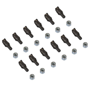 ( 1 Pack / 12 Pcs ) Teeth and Nut for PTO Stump Grinder SG24, 1 Pack 12 teeth (SKU: 150151;150151G)