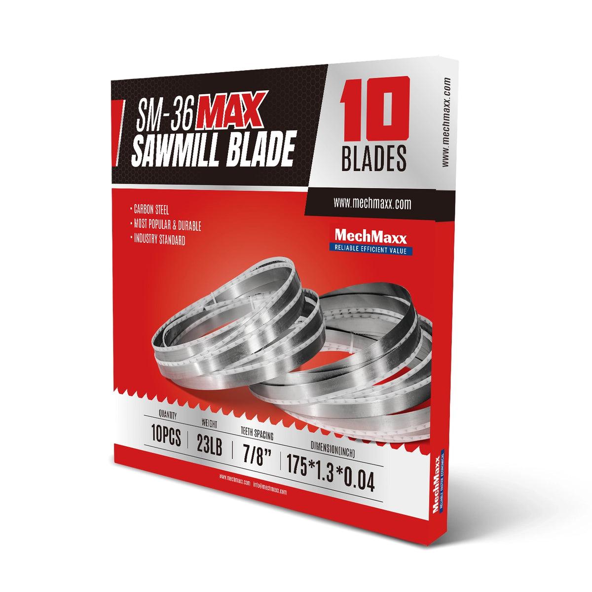 ( 1 Pack / 10 Blades ) SM-36MAX Sawmill Blades , 175in (SKU: 150168MAX; 150168HMAX）