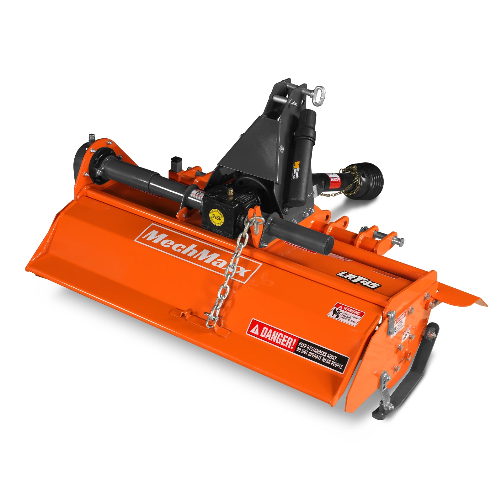 45 in Rotary Tiller, 3 Point Hitch Cat.1, Chain Drive, PTO Shaft Included with Shear Bolt, 15–35 HP, LRT45