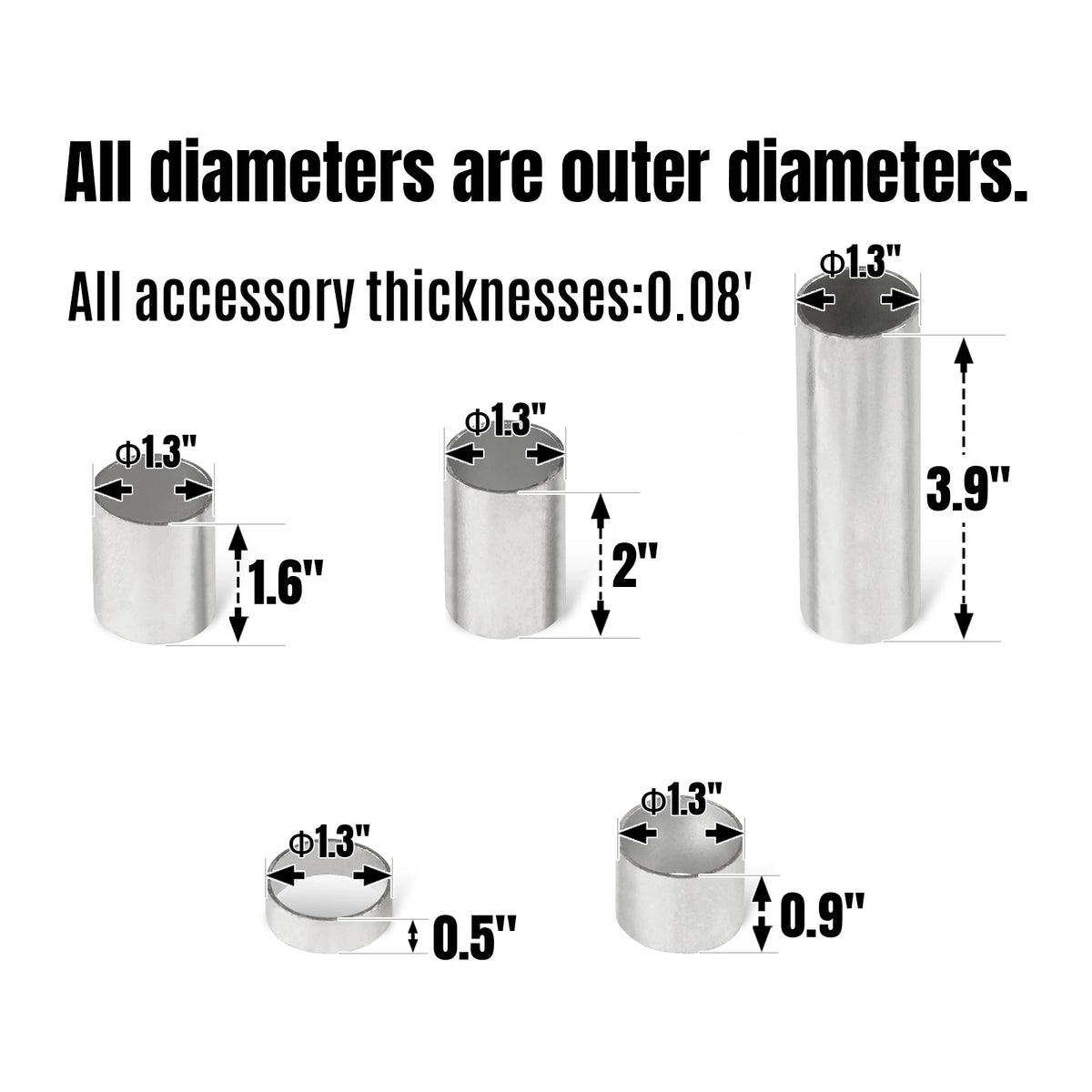 Bushings for Landscape Rake Wheel (for SKU: 201026, 201027, 201052, 201053, 201054)