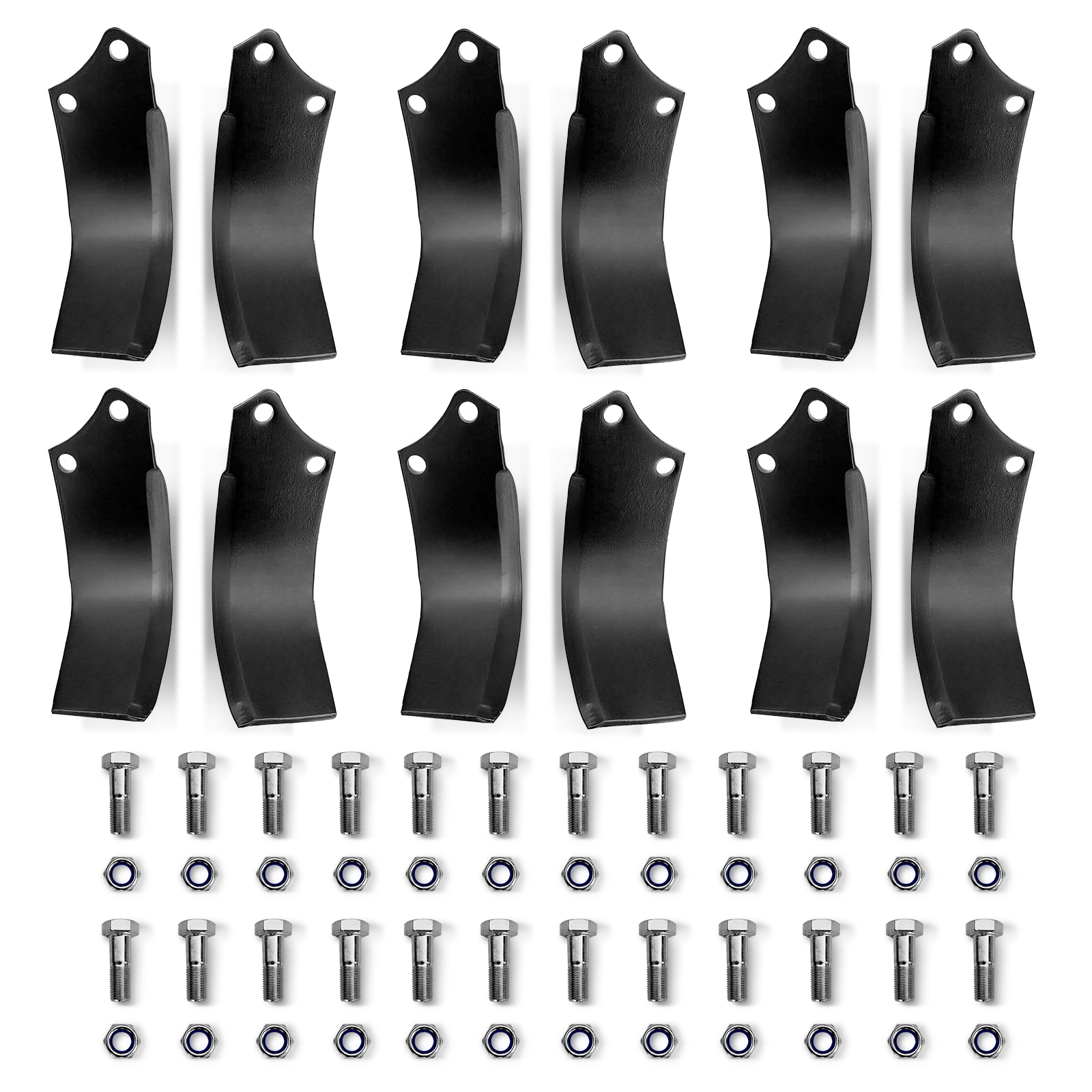 ( 1 Pack / 12 Pcs ) Blades for HRT Rotary Tiller (for SKU: 201115; 201117）