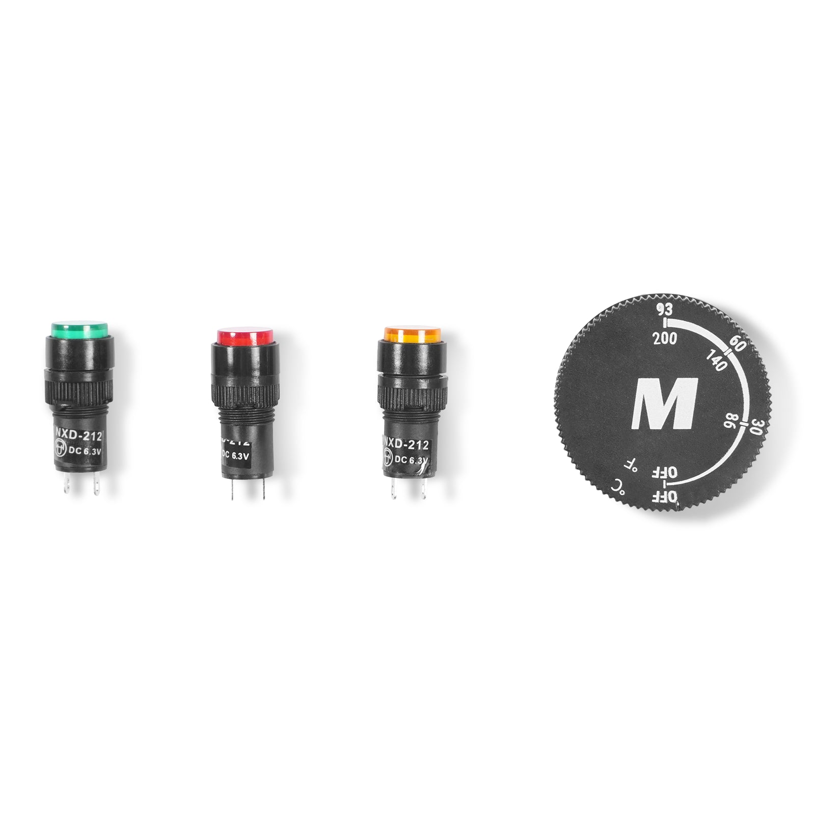 ( 1 Pack / 1 Set ) Indicator Lights & Thermostat Knob (for SKU: 204002, 204003, 204004, 204006, 204007, 204008, 204010, 204011, 204012)
