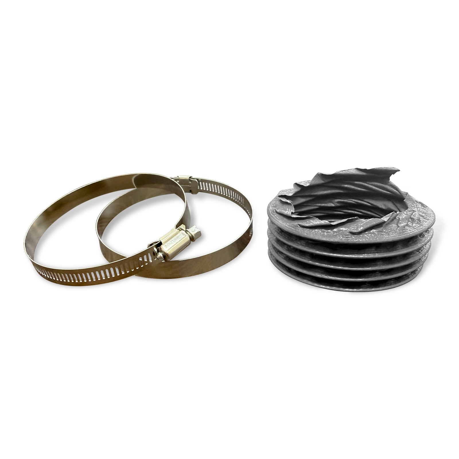 Corrugated Hose with 2 Hose Clamps (for SKU: 204002, 204003, 204004, 204006, 204007, 204008, 204010, 204011, 204012)