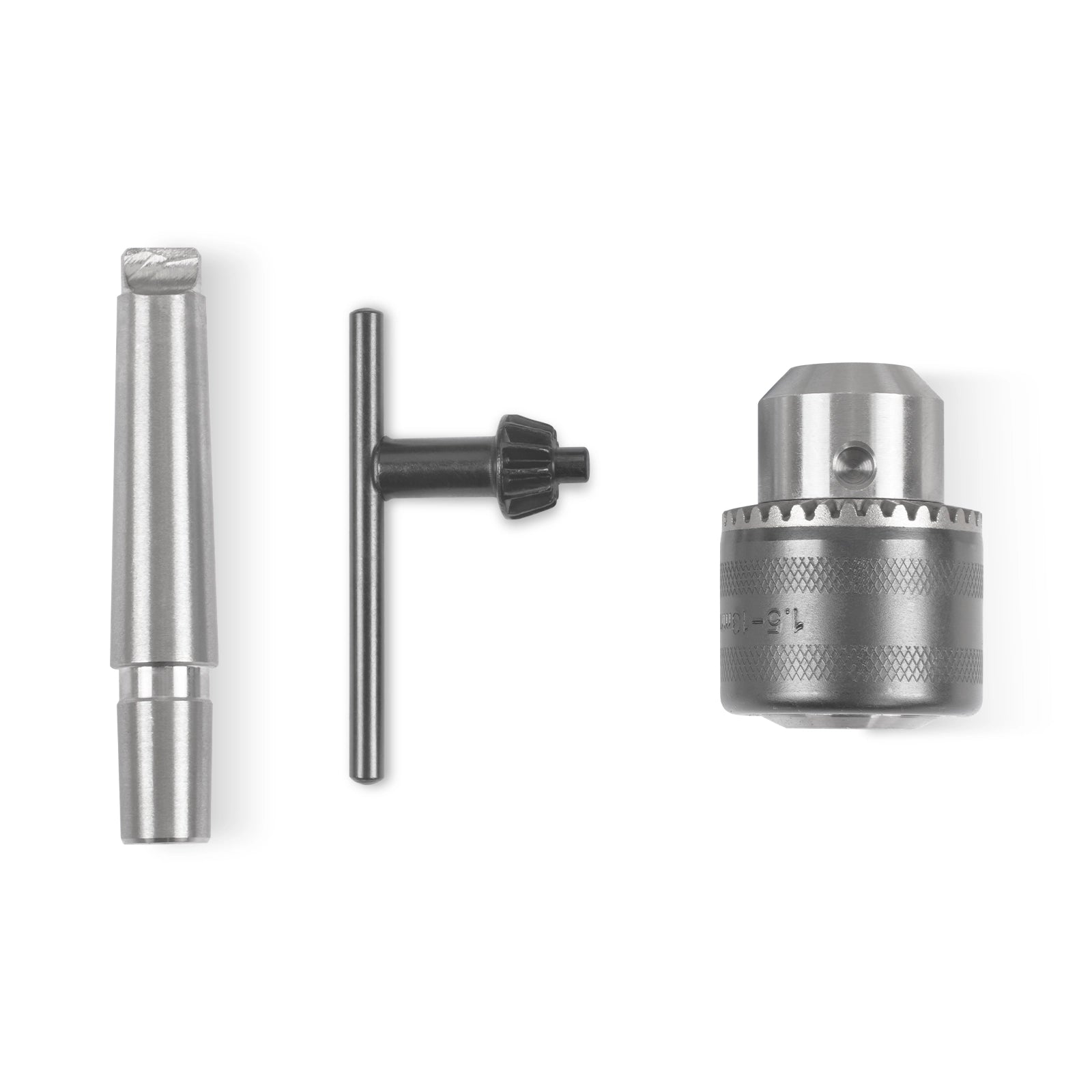 Drill chuck arbor MT2-B16, with Drilling head  1,5 - 13 mm, B16 for SKU: 500003 | Model: 0831V  SKU: 500004 | Model: 0831VD SKU: 500005 | Model: 1030V SKU: 500006 | Model: 1030VD
