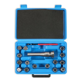 Set of 15 pcs Collets 1/16"-5/8" mm, with Holder ER25 R8 (INCH TYPE) for SKU: 500200 | Model: VM18L SKU: 500201 | Model: VM18LD SKU: 500202 | Model: VM25L SKU: 500203 | Model: VM25LD SKU: 500204 | Model: VM32L SKU: 500205 | Model: VM32LD