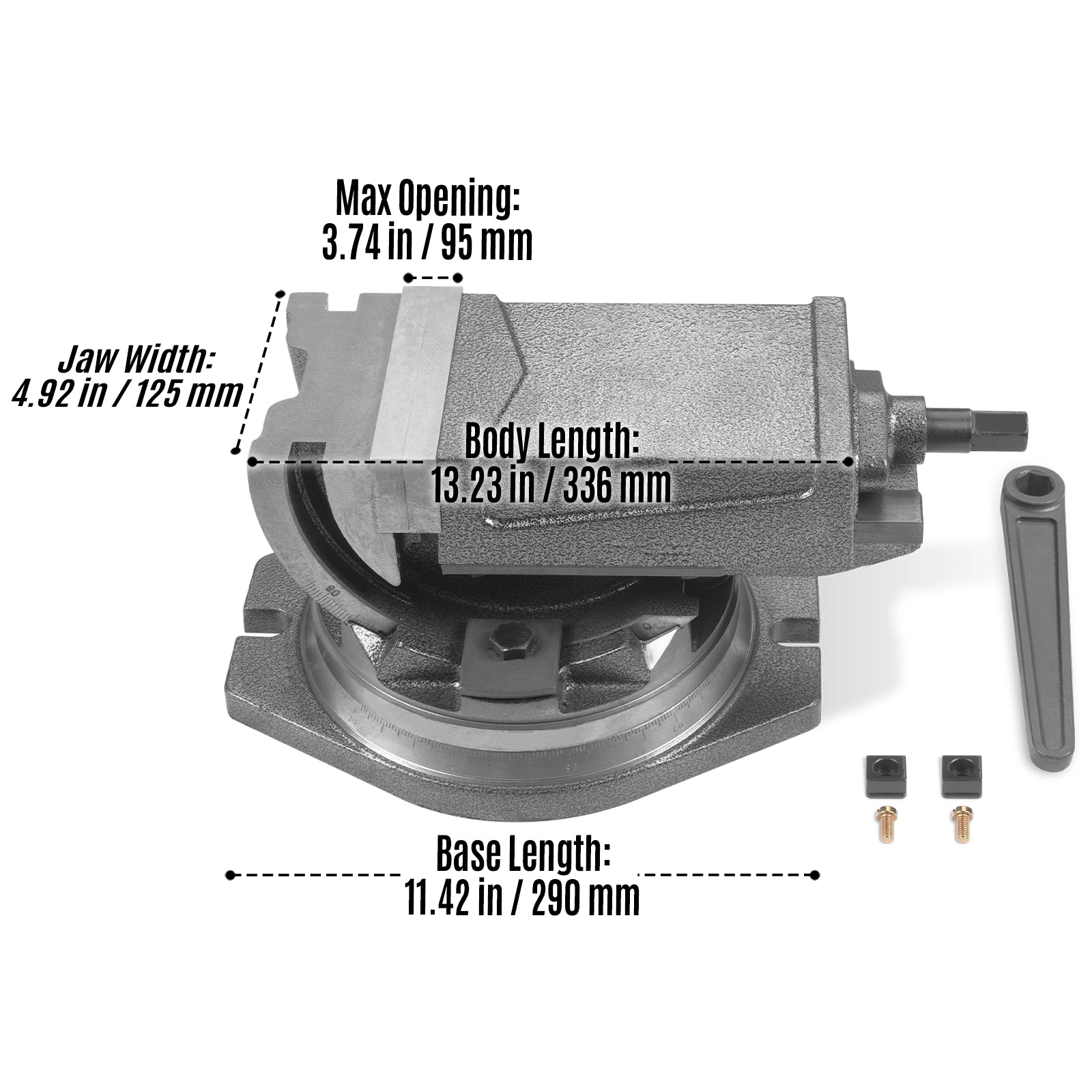 Tilt & Swivel Milling Vise QKH125MM for SKU: 500204 | Model: VM32L SKU: 500205 | Model: VM32LD