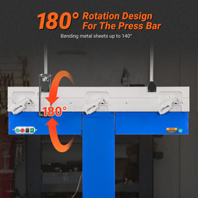 48'' Industrial Magnetic Pan and BOX Heavy Duty Sheet Metal Brake 20 Gauge Capacity Shear Press Brake, MSMB1250E
