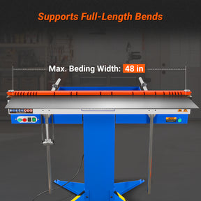 48'' Industrial Magnetic Pan and BOX Heavy Duty Sheet Metal Brake 20 Gauge Capacity Shear Press Brake, MSMB1250E