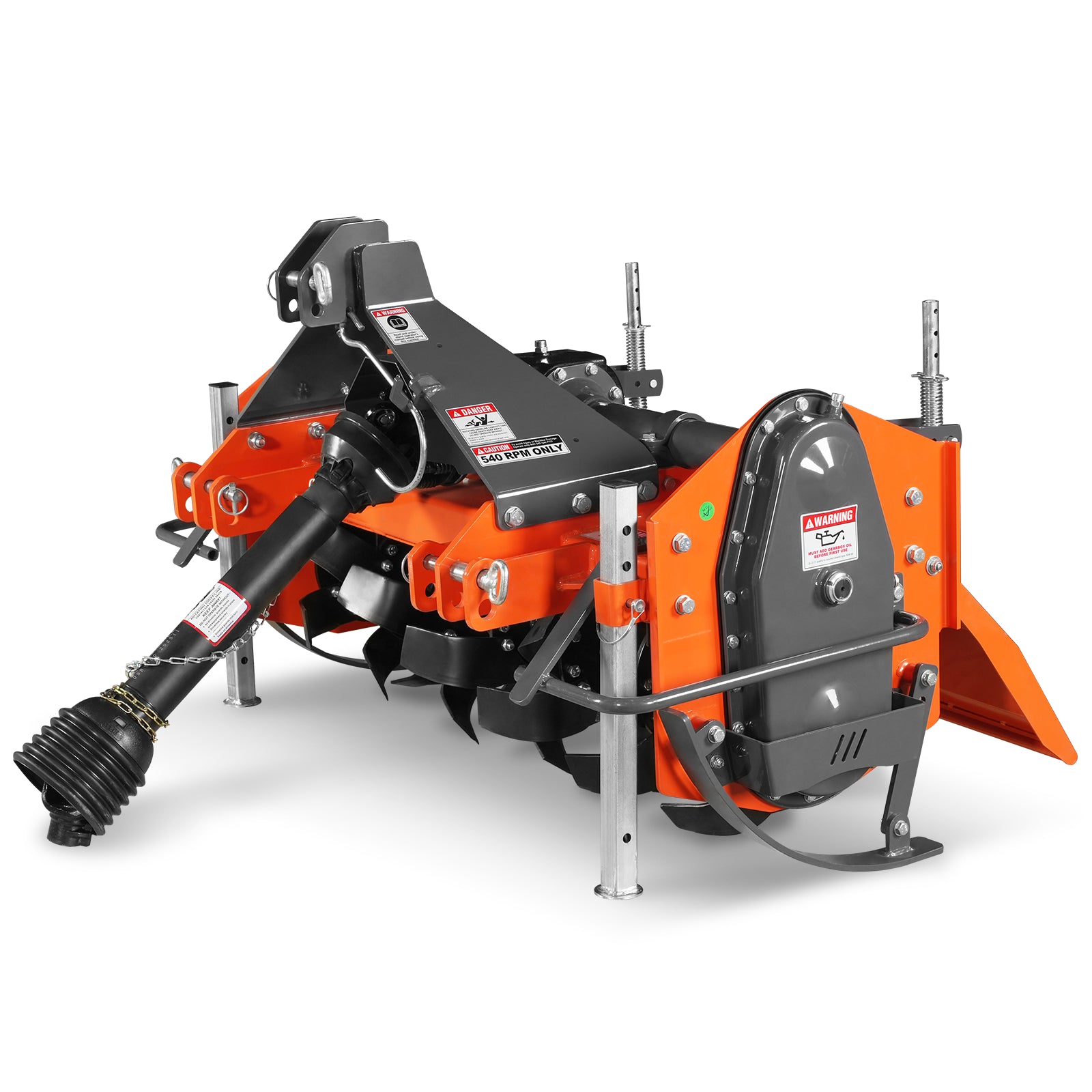 48 in Rotary Tiller, 3 Point Hitch Cat.1 & 2, Gear Drive, PTO Shaft Included with Slip Clutch, 25–50 HP, MRT48