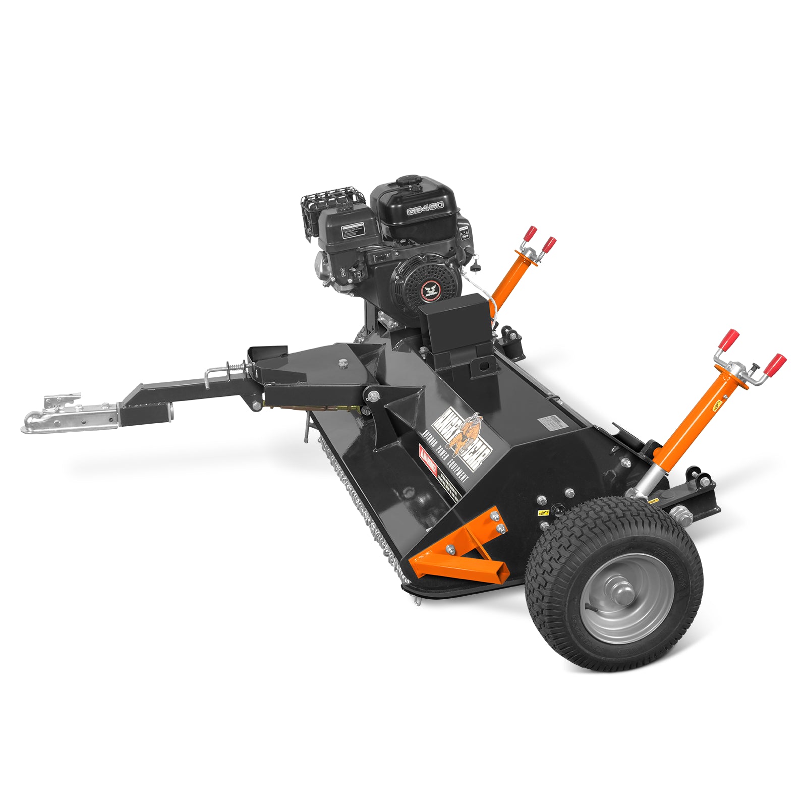 MechMaxx 48" Tow-Behind ATV Offset Flail Mower, 15HP 459cc E-start Gas Engine Powered; Adjustable Mowing Height, ATV120