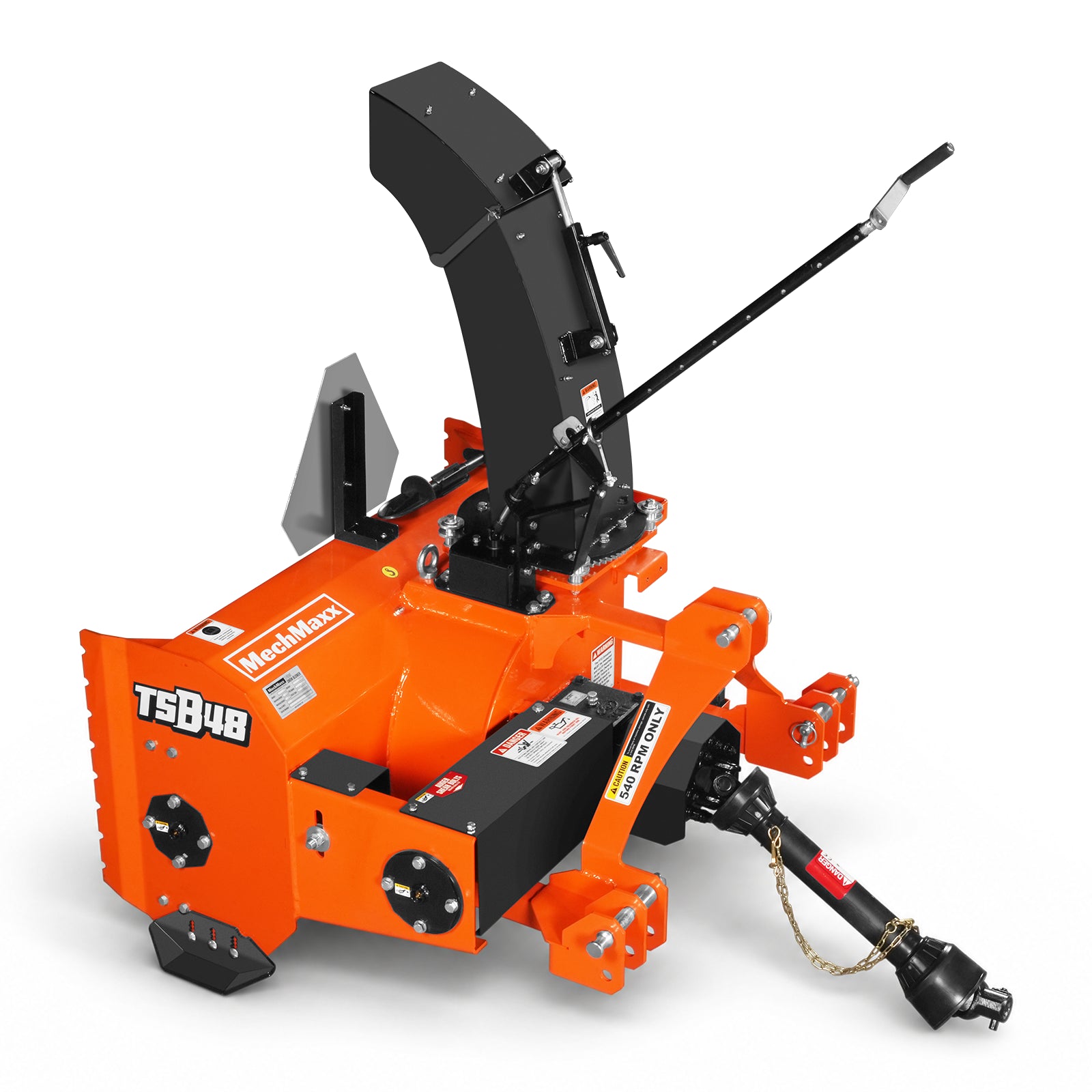 48" 3 Point PTO Snow Blower 20" Impeller Diameter 360° Snow Chute (PTO Shaft Included with Slip Clutch),  15-35 HP,  TSB48T