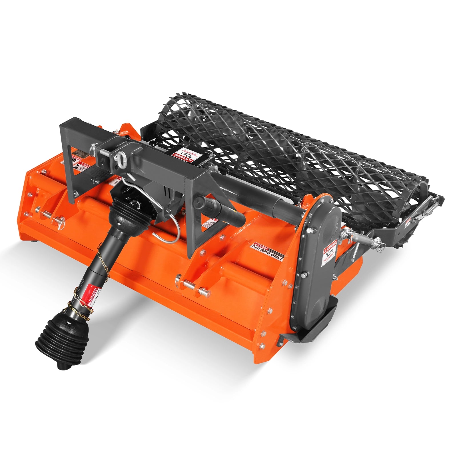 48 in Stone Burier Reverse Rotary Tiller, 3 Point Hitch Cat.1, Chain Drive, PTO Shaft Included with Slip Clutch, 20–45 HP, RSB48