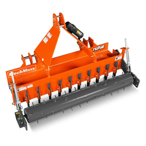 60" Soil Pulverizer, Single Spiked Roller, 21 Shanks, Category 1 and 2, 3 Point Hitch Tractor Attachment, TSP60