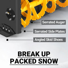 84" 3 Point PTO Snow Blower 24" Impeller Diameter 360° Snow Chute (PTO Shaft Included with Slip Clutch), 30-65 HP, TSB84